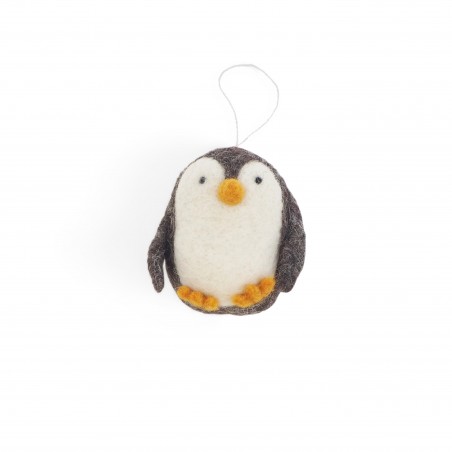 Petit Pingouin en laine à suspendre - AVEVA