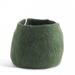 Cache-pot rond 25cm en laine et caoutchouc naturel - AVEVA