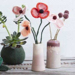 Fleur en laine - Coquelicot - AVEVA
