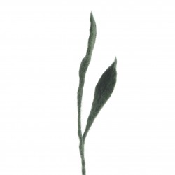 Fleur en laine - Feuille...