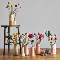 Fleur en laine - Feuille double - AVEVA