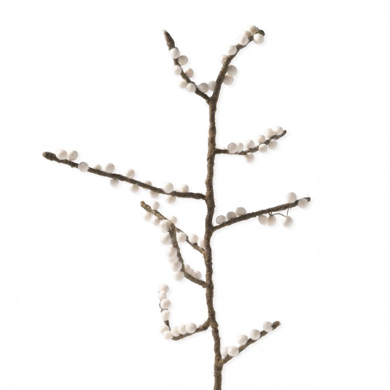 Fleur en laine - Branche de baies - AVEVA