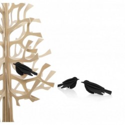 Assortiment de 3 mini-oiseaux en bois - Lovi