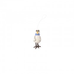 Petit oiseau en laine blanc...