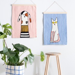 Décoration murale en laine - Chat - AVEVA