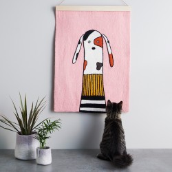 Décoration murale en laine - Chien - AVEVA