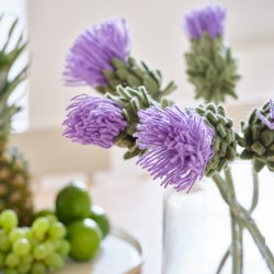 Fleur en laine - Fleur d'artichaut - AVEVA