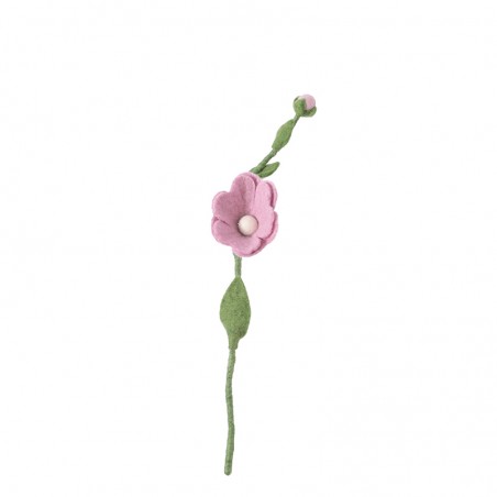 Fleur en laine - Rose sauvage - AVEVA