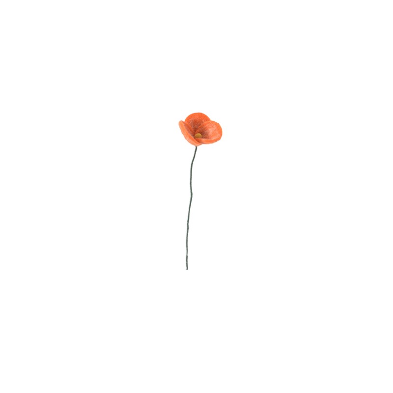 Fleur en laine - Coquelicot - AVEVA