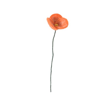 Fleur en laine - Coquelicot - AVEVA